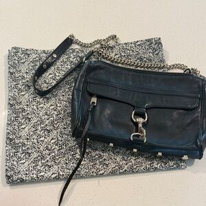 Rebecca Minkoff Black Leather Chain Strap Bag